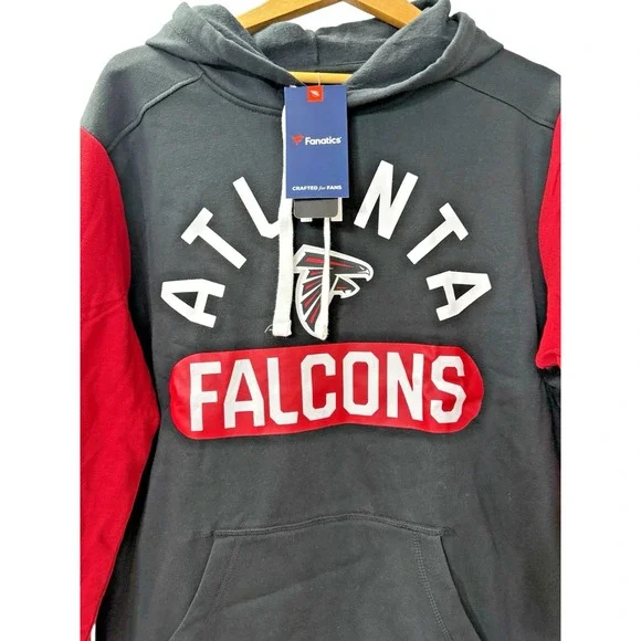 FANATICS OFFICIAL ATLANTA FALCONS NFL MENS "LARGE" NWT Jersey Sweatshirt Hoodie - Picture 5 of 12